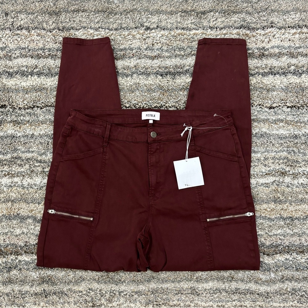 Pistola Skinny Jeans Sz 33 NWT | Pistola Maroon Skinny Jeans | Pistola Jeans NWT
